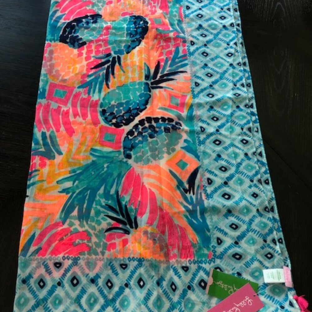 NWT Lilly Pulitzer Seaspray Wrap Scarf - Picture 2 of 3